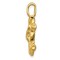 14K Yellow Gold 3D Sports Car Charm Polished Jewelry 20mm x 10mm